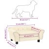 Dog Sofa Cream 28.3"x17.7"x11.8" Plush